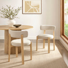 Modway Marsha Upholstered Fabric Dining Chairs Set of 2