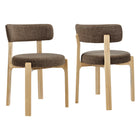 Modway Marsha Upholstered Fabric Dining Chairs Set of 2