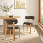 Modway Marsha Upholstered Fabric Dining Chairs Set of 2