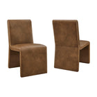 Modway Emory Vegan Leather Dining Side Chair Set of 2