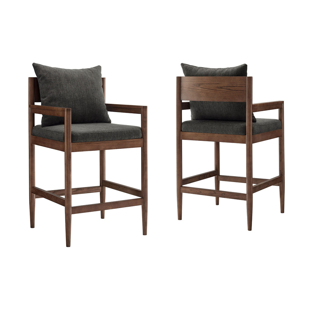 Modway Remington Wood Counter Stool Set of 2
