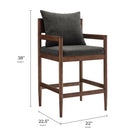 Modway Remington Wood Counter Stool Set of 2