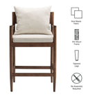 Modway Remington Wood Counter Stool Set of 2