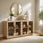 Modway Rory 62 Inch Four-Door Scalloped Glass Sideboard