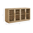 Modway Rory 62 Inch Four-Door Scalloped Glass Sideboard