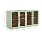 Modway Rory 62 Inch Four-Door Scalloped Glass Sideboard