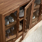 Modway Rory 62 Inch Four-Door Scalloped Glass Sideboard