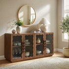 Modway Rory 62 Inch Four-Door Scalloped Glass Sideboard