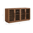 Modway Rory 62 Inch Four-Door Scalloped Glass Sideboard