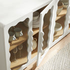 Modway Rory 62 Inch Four-Door Scalloped Glass Sideboard