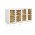 Modway Rory 62 Inch Four-Door Scalloped Glass Sideboard