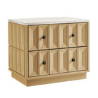 Modway Mabry 23 Inch Geometric Faceted Two Drawer Nightstand