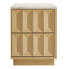 Modway Mabry 23 Inch Geometric Faceted Two Drawer Nightstand