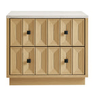 Modway Mabry 23 Inch Geometric Faceted Two Drawer Nightstand