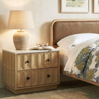 Modway Mabry 23 Inch Geometric Faceted Two Drawer Nightstand