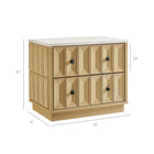 Modway Mabry 23 Inch Geometric Faceted Two Drawer Nightstand