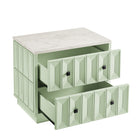 Modway Mabry 23 Inch Geometric Faceted Two Drawer Nightstand