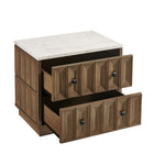Modway Mabry 23 Inch Geometric Faceted Two Drawer Nightstand