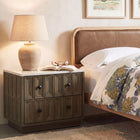 Modway Mabry 23 Inch Geometric Faceted Two Drawer Nightstand