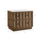 Modway Mabry 23 Inch Geometric Faceted Two Drawer Nightstand