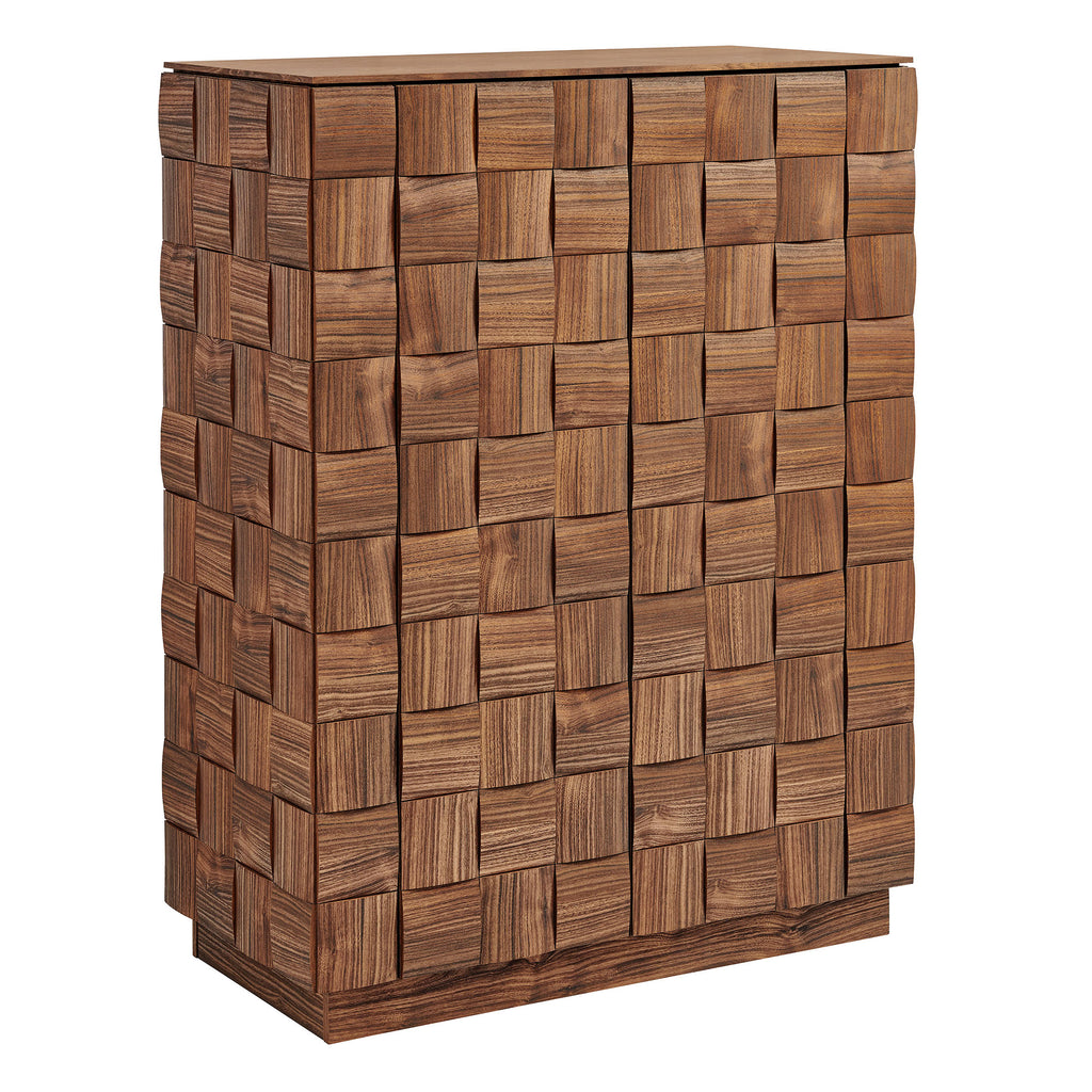 Modway Duskin 39 Inch Geometric Block Design Tall Storage Cabinet