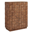 Modway Duskin 39 Inch Geometric Block Design Tall Storage Cabinet