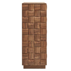Modway Duskin 39 Inch Geometric Block Design Tall Storage Cabinet