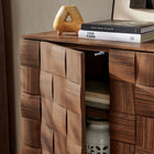 Modway Duskin 39 Inch Geometric Block Design Tall Storage Cabinet