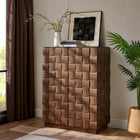Modway Duskin 39 Inch Geometric Block Design Tall Storage Cabinet