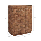 Modway Duskin 39 Inch Geometric Block Design Tall Storage Cabinet