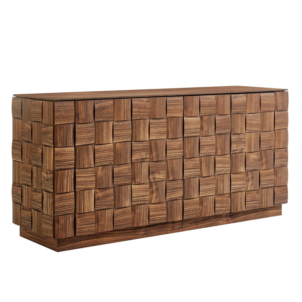 Modway Duskin 68 Inch Geometric Block Design Four Door Sideboard