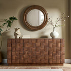 Modway Duskin 68 Inch Geometric Block Design Four Door Sideboard