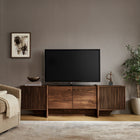 Modway Yarrow 77 Inch Fluted Four Door TV Stand