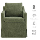 Modway Serene Slipcovered Performance Fabric Dining Armchair