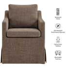 Modway Serene Slipcovered Performance Fabric Dining Armchair