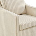 Modway Serene Slipcovered Striped Fabric Dining Armchair