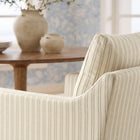 Modway Serene Slipcovered Striped Fabric Dining Armchair