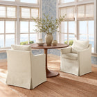 Modway Serene Slipcovered Striped Fabric Dining Armchair