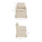 Modway Serene Slipcovered Striped Fabric Dining Armchair
