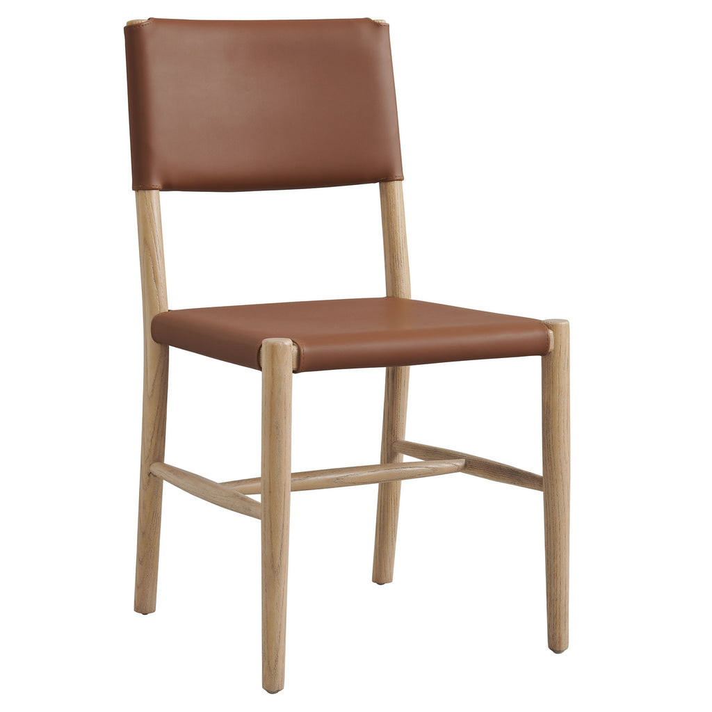 Modway Dover Wood Vegan Leather Dining Side Chair