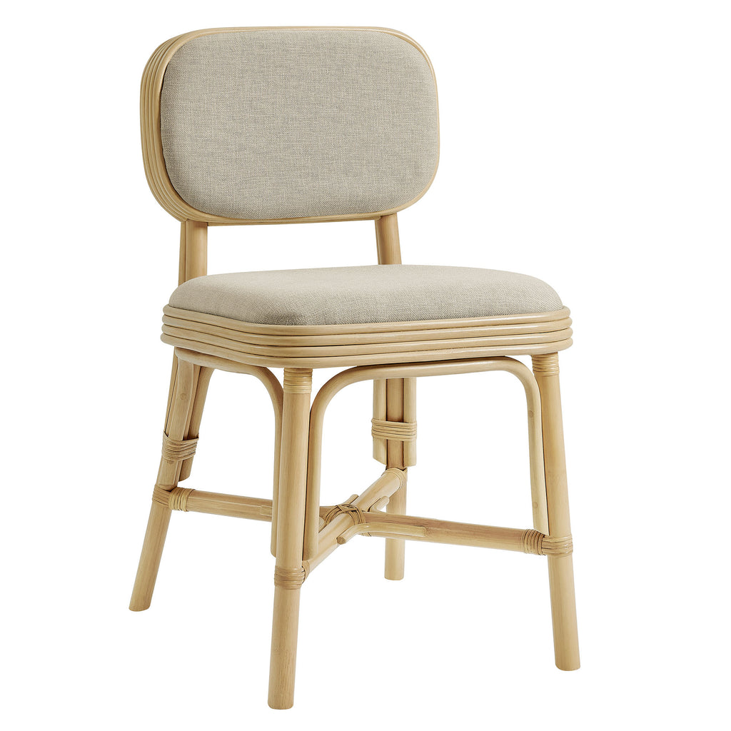 Modway Bahari Upholstered Rattan Dining Chair