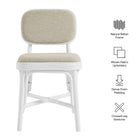 Modway Bahari Upholstered Rattan Dining Chair
