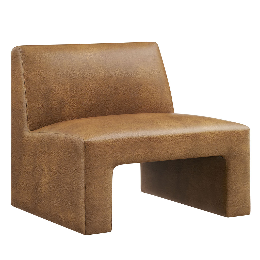 Modway Amita Vegan Leather Armless Accent Chair