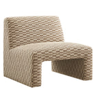 Modway Amita Checked Woven Fabric Armless Accent Chair