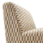 Modway Amita Checked Woven Fabric Armless Accent Chair