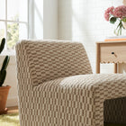 Modway Amita Checked Woven Fabric Armless Accent Chair