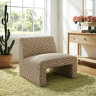 Modway Amita Checked Woven Fabric Armless Accent Chair