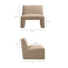Modway Amita Checked Woven Fabric Armless Accent Chair