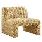 Modway Amita Checked Woven Fabric Armless Accent Chair