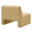 Modway Amita Checked Woven Fabric Armless Accent Chair